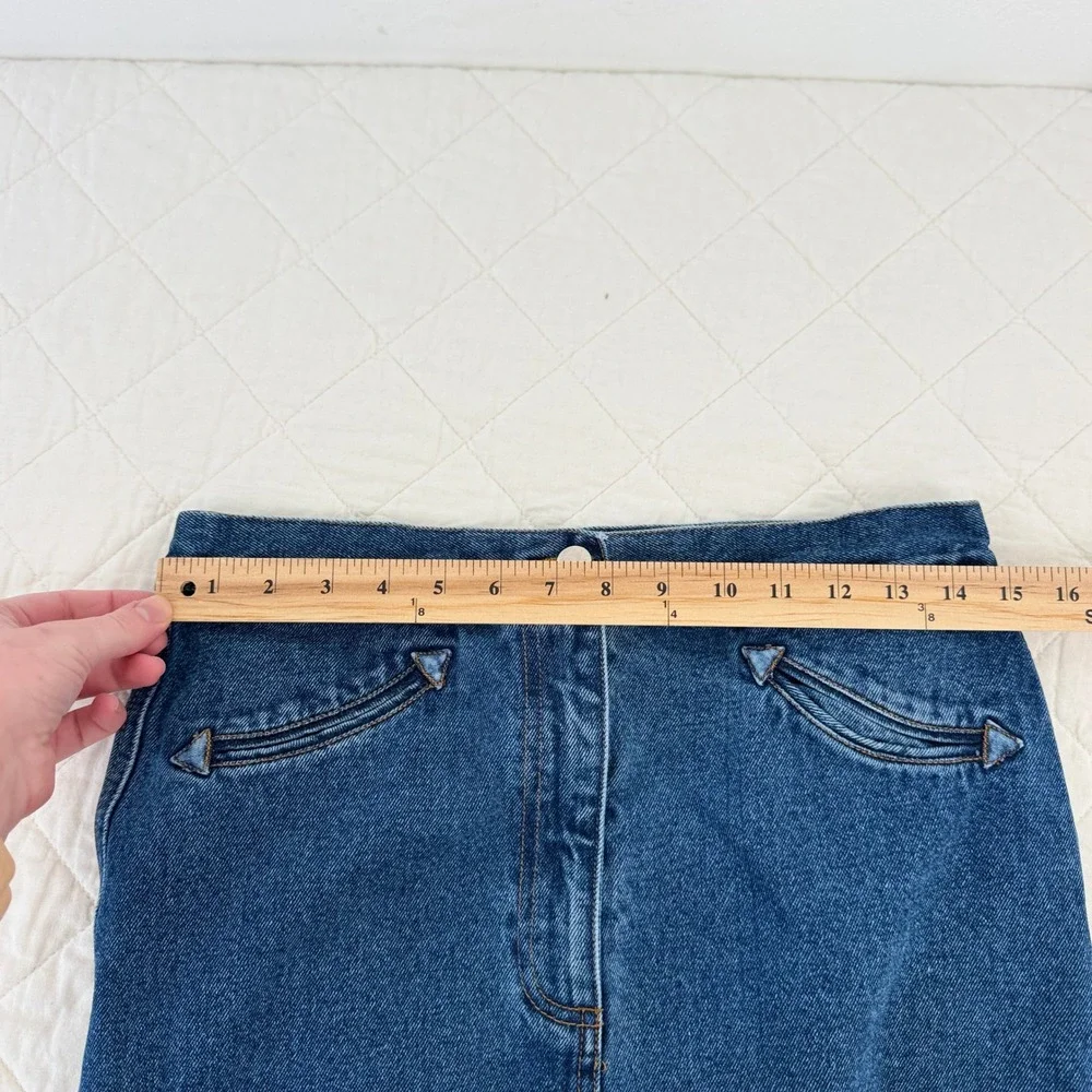 Jitterbug Ranch Denim Maxi Skirt Blue Cotton L Long Jean‎ Skirt Western Pocket - Picture 6 of 11